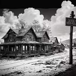 black and white photograph of a train station with old fashioned train tracks,black and white photo of an old style train station