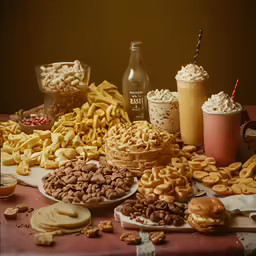 various cookies and pastries on a table