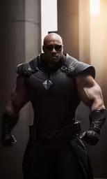 a man in leathers and armor standing on the ground