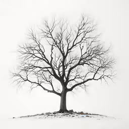 tree without leaves in the winter