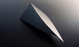 an angled object that is made out of paper