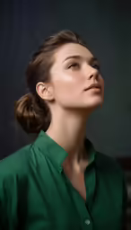 an image of a woman in green top