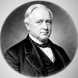 an old man in a black suit and bow tie