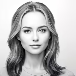 a black and white photo of the actress