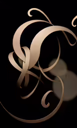 an elegant calligraphy on a black background