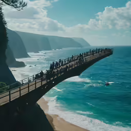the bridge was built into an open space to allow people to ride their bikes