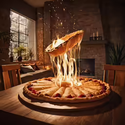 a slice of pizza falling to the floor