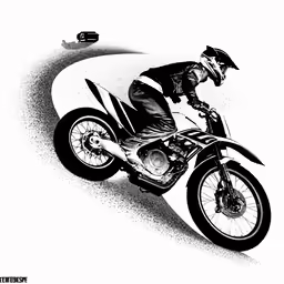 an image of a man on a motor bike