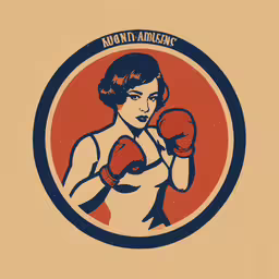 a woman in boxing gloves with her hands in a ring,an image of a woman in the ring
