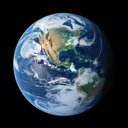 the earth is seen from space, looking like it has turned into another planet