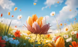 an assortment of colorful flowers that include pink, white, and yellow
