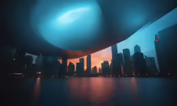 a large body of water in front of a city
