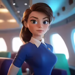 a female disney princess standing on the back of an airplane