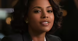 a close up shot of a woman looking down