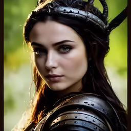 an image of a girl in warrior outfit