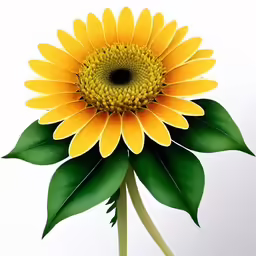 a yellow flower on a tall stem with green leaves