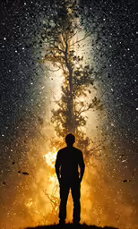 a man standing on top of a grass field