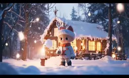 the small elf has arrived to the cabin