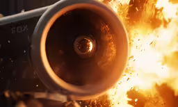 a fire with water shooting out of it