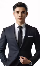 a man with a suit and tie on
