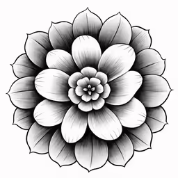 the flower has large, pointed petals on it