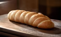 the bread is cut into four equal rows