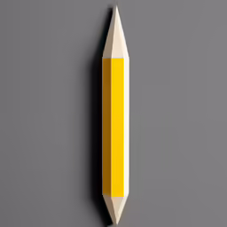yellow pencil is on a gray background