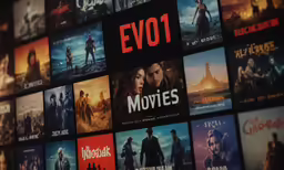 a wall covered with movies and numbers