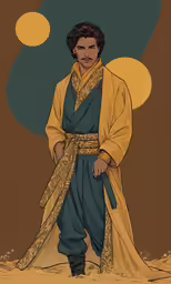 an avatar image of a man dressed in oriental costume