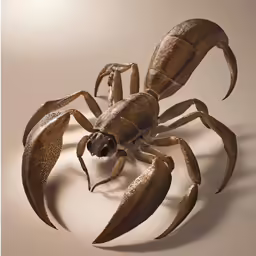 a 3d model of a scorpion is placed on the wall