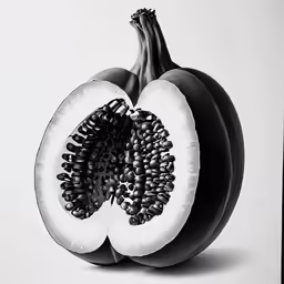 a black and white photo of a squash