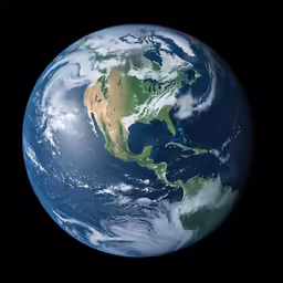 an image of the earth on black background