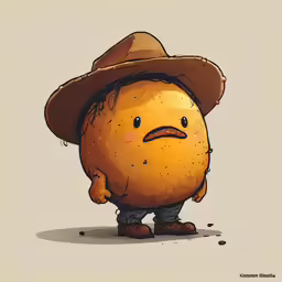 a cartoon image of a person dressed like a potato