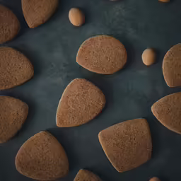 an arrangement of stones and other rocks arranged on a table