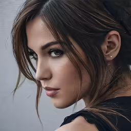 a very pretty young lady with some kind of hair
