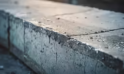 there is a long concrete block on the floor