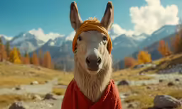 an animal that has some hair in its mouth