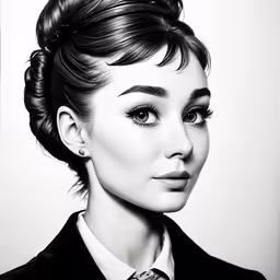 the image of an elegant woman is in black and white