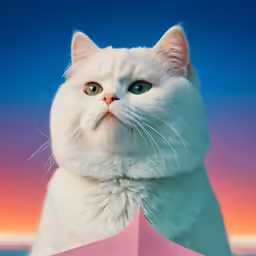 a cat is shown with its chin resting on an umbrella