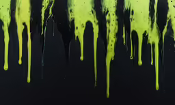 the yellow and green drips make an abstract photo