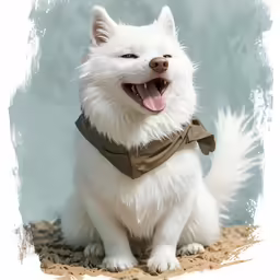 an image of a dog that is smiling