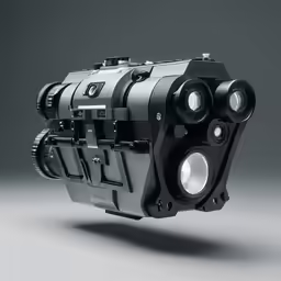 an electronic device with several parts on top
