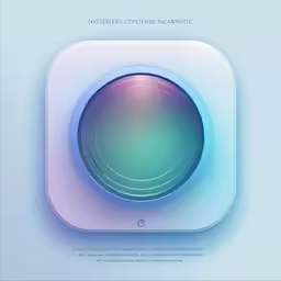 the camera app logo is a square icon with a circular object inside