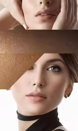 two photos of women with different skin tones
