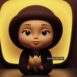 the little boy in black has his hands folded