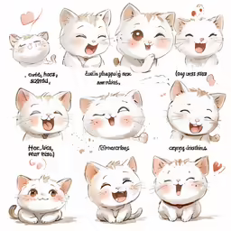 a bunch of cute cats that are laughing and making funny faces