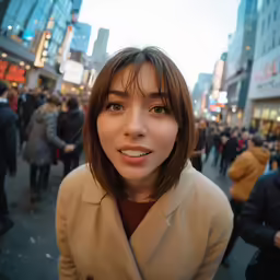 there is a woman that is taking a picture