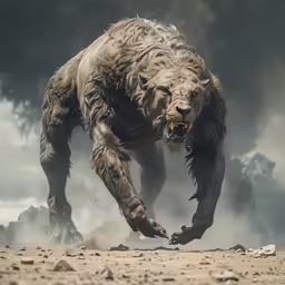 a large creature that is in the air