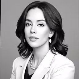 a black and white photo of an attractive woman