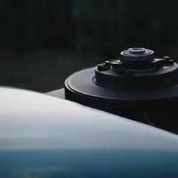 a view of an outside camera from below